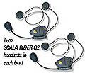 Motorcycle bluetooth headsets from cardo scala rider - Q2 multi set